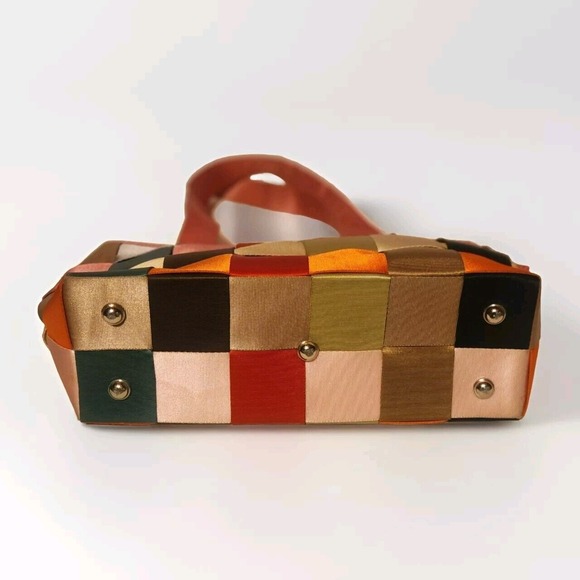 Comely Seatbelt Purse Women's Double Handles Pink Multi Colored - Picture 6 of 7